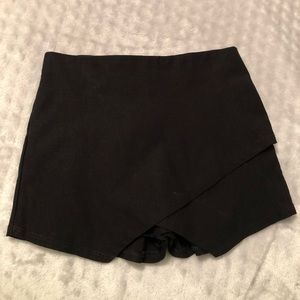 Black envelope skirt